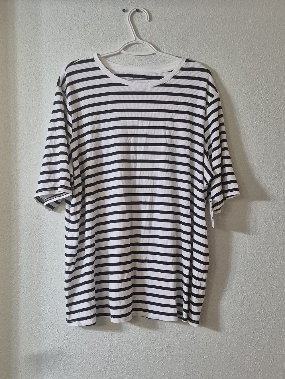 Nine West Black & White Striped Short-Sleeve Tee